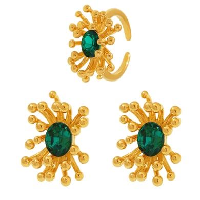 1 Piece Retro Flower Stainless Steel Gold Color Women's Earring Sets h5 Picture9