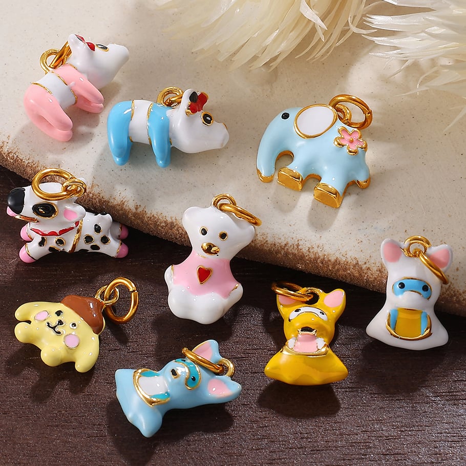 1 Piece Cute Animal Stainless Steel  DIY Pendant Picture3