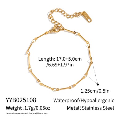 Set di collane in acciaio inossidabile color oro h5 