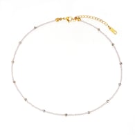 Natural Stone Short Necklace - Opal Picture4