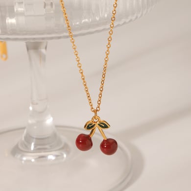 1 Pair Simple Series Daily Plant Stainless Steel  Women's Pendant Necklaces h5 Picture3