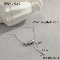 NMSN-J412-2 Steel Pearl Necklace Picture4