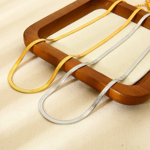 Simple Series Daily Chain Edelstahl Unisex Basic Halsketten