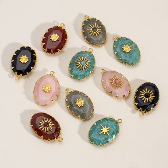 1 Piece Romantic  Elegant Irregular Shape Sun Natural Stones Women's Pendants