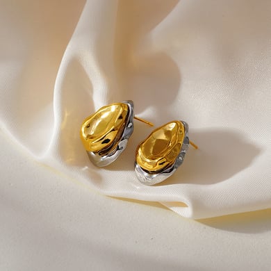 1 Paar Ohrstecker aus Edelstahl in verschiedenen Gold- und Silberfarben für Damen h5 Bild3