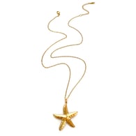 Gold Single Pendant Long Starfish Necklace Picture3