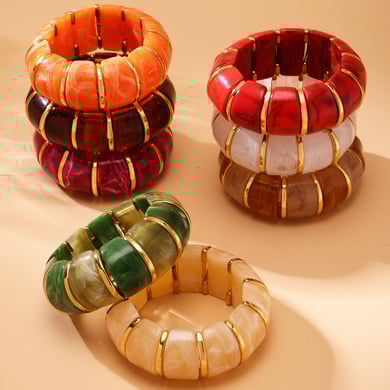 1 Piece Classic Series Bohemian Circle Natural Stones Women's Bangles h5 Picture4