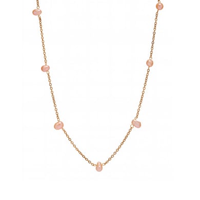 1 Piece Classic Irregular Pearl Shape Stainless Steel Gold Color Women's Chain Necklaces h5 