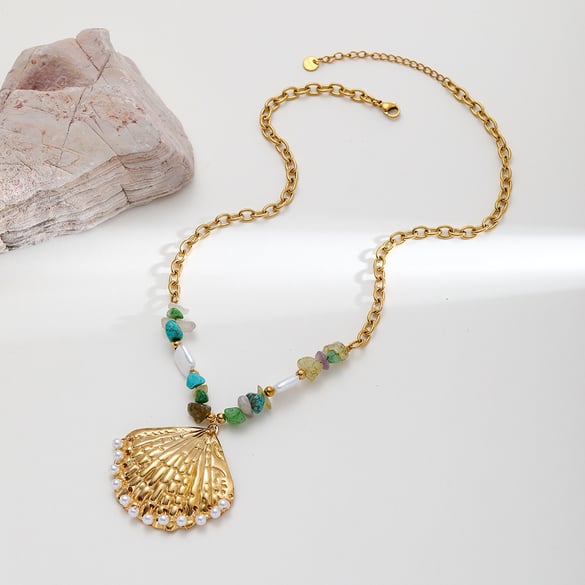 1 Piece  Vacation Turtle Stainless Steel  Gold Color  Women's Pendant Necklaces