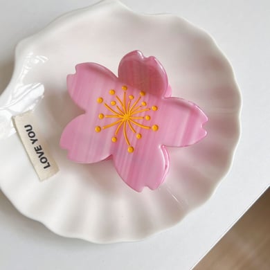 1 paar Simple Series Sweet Flower Acetate haarklemmen voor dames h5 
