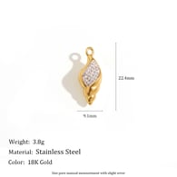 Conch Zirkon Anhänger - Gold Bild9