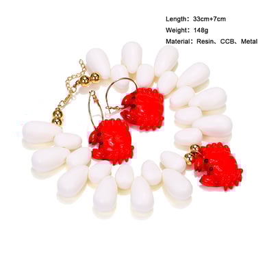Hars krab statement kettingen set h5 