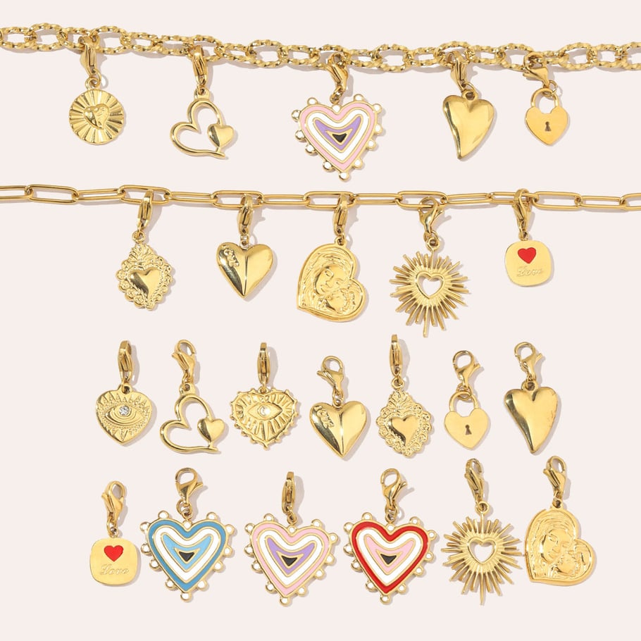 1 Piece Romantic Heart Stainless Steel Women's Pendants Picture4