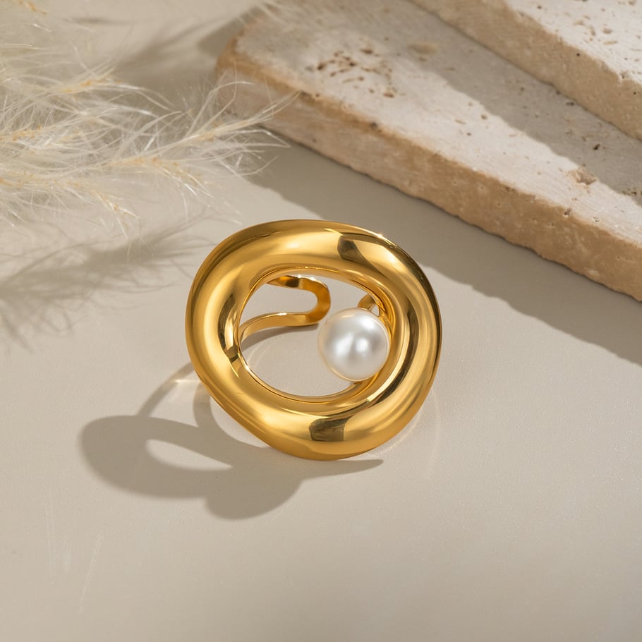 1 Piece Simple Series Casual Turtle Stainless Steel  Statement Rings Picture3