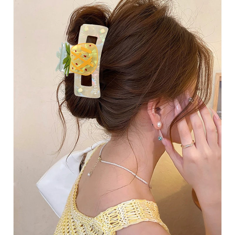 1 Piece Fruits Series Acrylic Women's Hair Claws Picture4