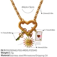 XL498G1 gold necklace Picture4