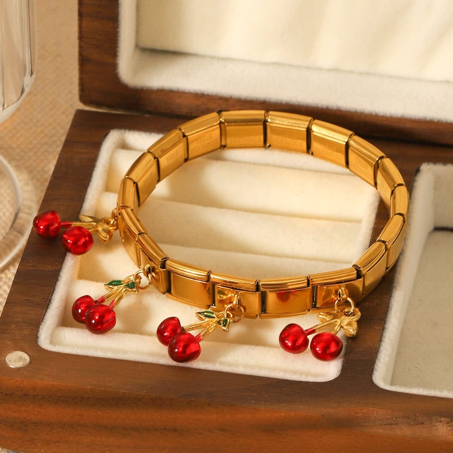 1 Pair Simple Series Daily Plant Stainless Steel  Women's Bangles Picture6