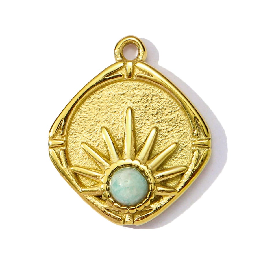 1 Piece Daily Rectangle Natural Stones Women's Pendants 