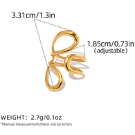 Gold color/One Size/Ring style 1 