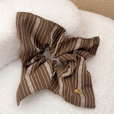 1 Piece Classic Strip Canvas Women's Scrunchies h5 