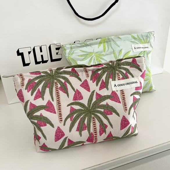 1 Piece Original Design Coconut Tree Resort Series Women's Makeup Bag 2