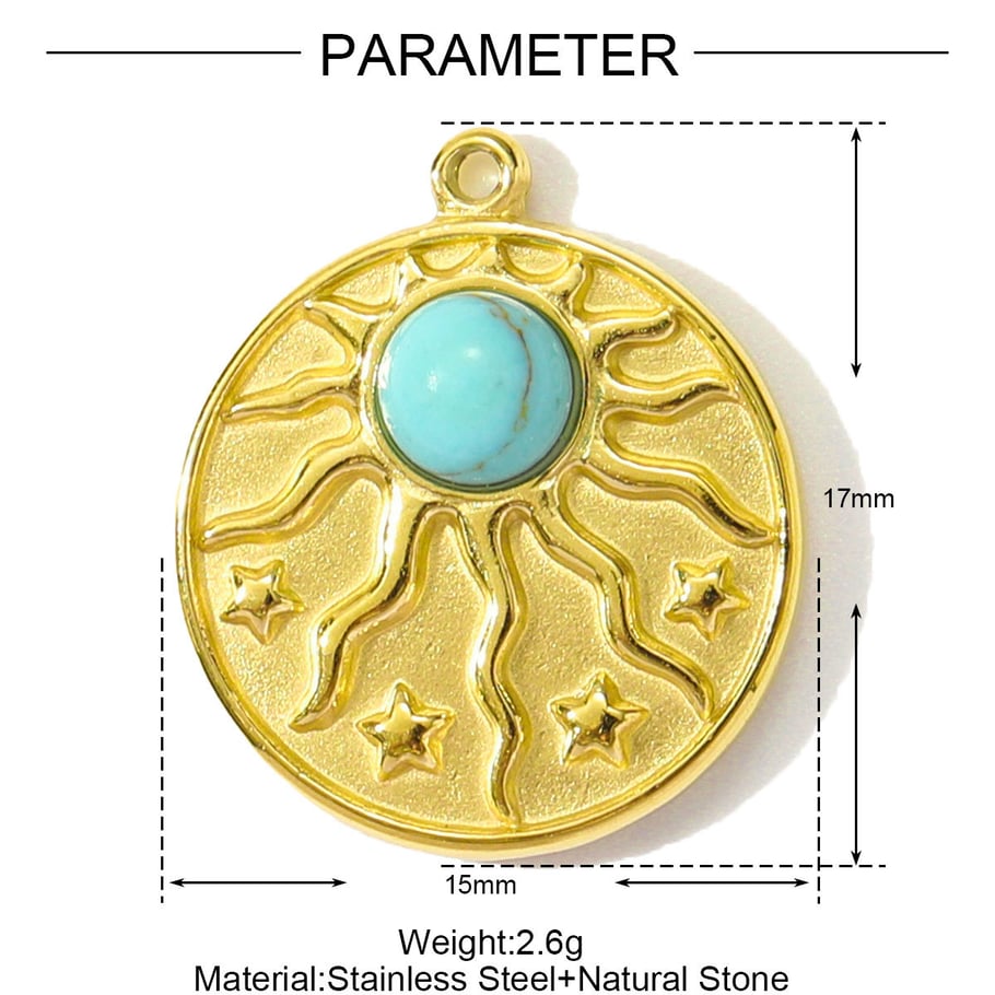 1 Piece Simple Circle Natural Stones Women's Pendants Picture2
