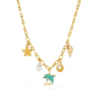 GX2663-steel necklace gold 