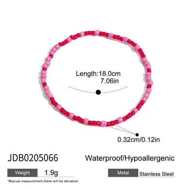 Pulseras con dijes románticos de corazón rosa de acero inoxidable color dorado para mujer, 1 pieza h5 