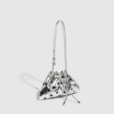 Bolso de hombro de PU con remaches clásicos de serie lujosa para mujer, 1 pieza h5 Imagen3