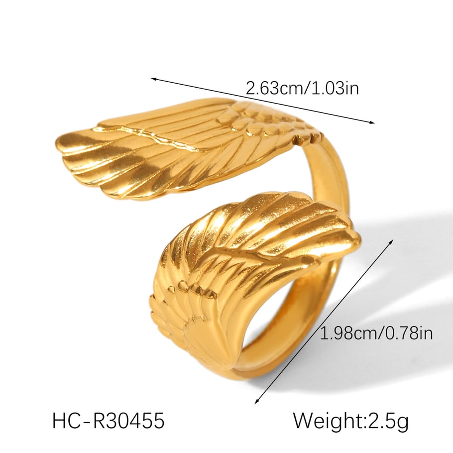 1 Piece Mixed Gold Color & Silver Colors Stainless Steel Gold Color Statement Rings Picture2