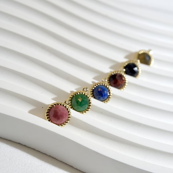 1 Piece Romantic  DIY Irregular Shape Natural Stones  Women's Pendants 2