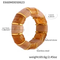 E660-Brown elastic bracelet 20cm Picture8