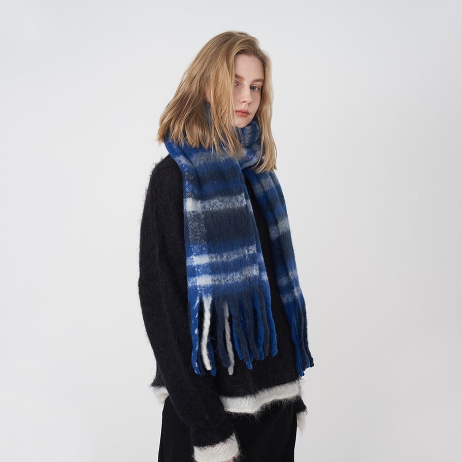 1 Stück täglich karierte Polyester-Winterschals für Damen Bild4