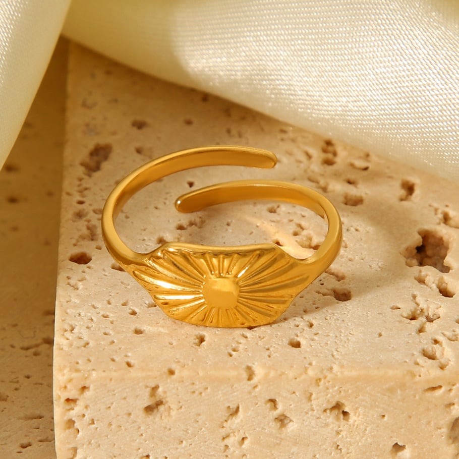 1 Piece Simple Series Daily Sun Stainless Steel  Statement Rings Picture4
