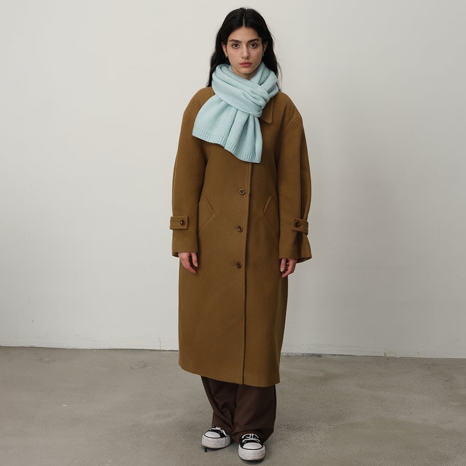 1 Stück lässige einfarbige Polyester-Winterschals für Damen Bild3