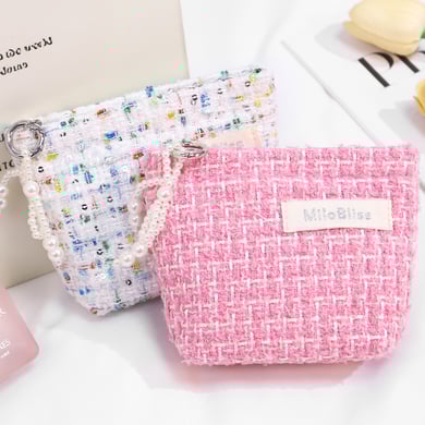 1 Stück süß karierte Kosmetiktasche aus der Romantic Series h5 Bild3