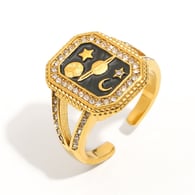 Oil Drop Open Ring-Gold-2 Picture2