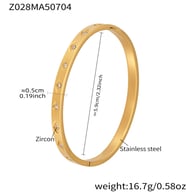 Z028-Gold Zircon Bracelet Picture3