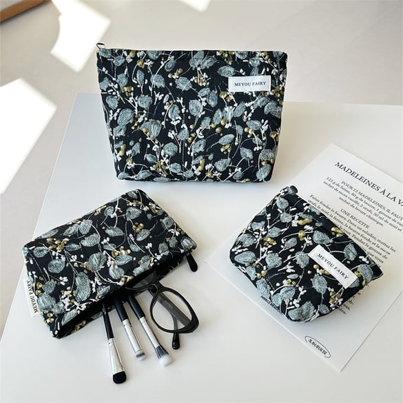 Trousse de maquillage élégante en polyester pour femme, série romantique, 1 pièce 2