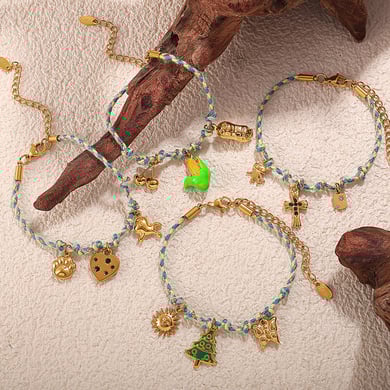 Niedliches Charm-Halsketten-Set aus Edelstahl zum Selbermachen h5 Bild4