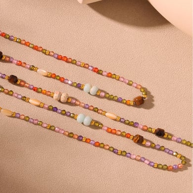 1 Piece Series Colorful Beads Natural Stones Women's Beaded Necklaces h5 Picture7