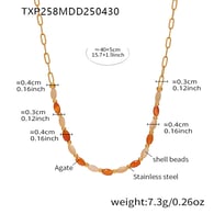 TXP258-Natural stone necklace 40+5cm 