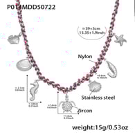 P014-Collana multiaccessori fai da te in acciaio 41+5 cm Immagine20