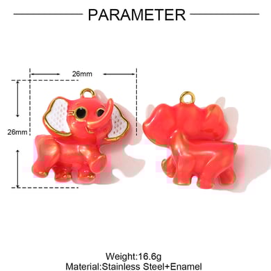 1 colgante clásico de acero inoxidable con forma de animal para mujer h5 Imagen2