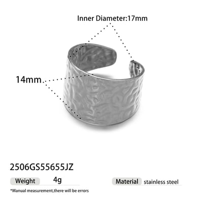 1 Piece Stainless Steel Gold Color Statement Ring h5 