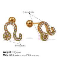 EH1167WEG White Diamond Gold Stud Earrings Picture8