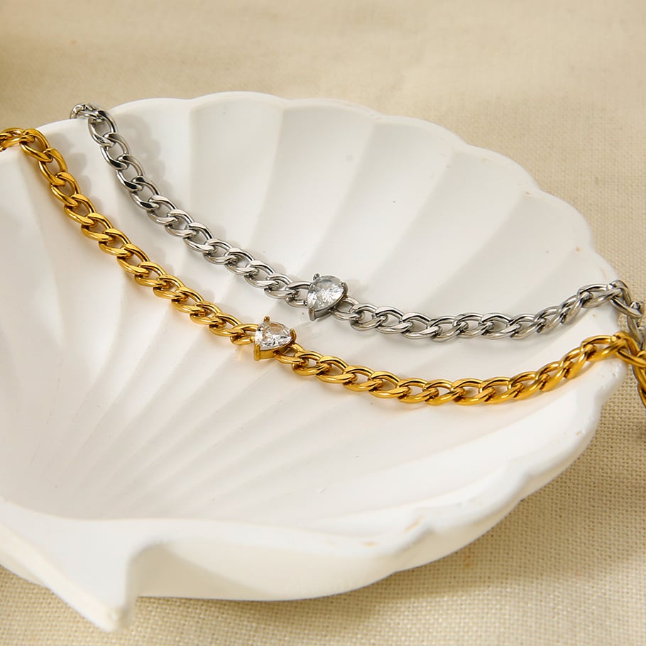 1 Piece Simple Daily Droplet Chain Stainless Steel Chain Bracelets Picture2
