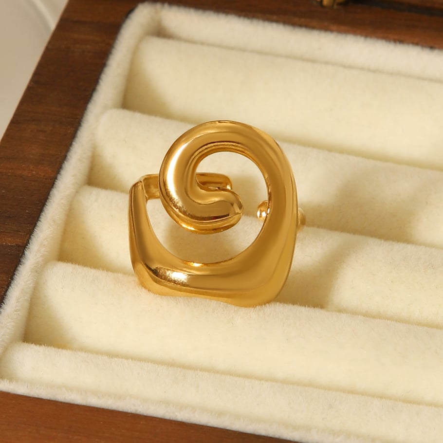 1 Piece Simple  Daily Irregular Shape Stainless Steel  Statement Rings Picture6