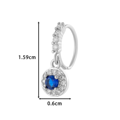 1 Piece Butterfly Copper Gold Color Zircon Nose Ring h5 Picture2