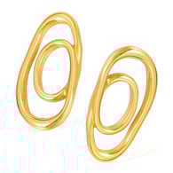 GE1122J-Orecchini in acciaio oro Immagine2